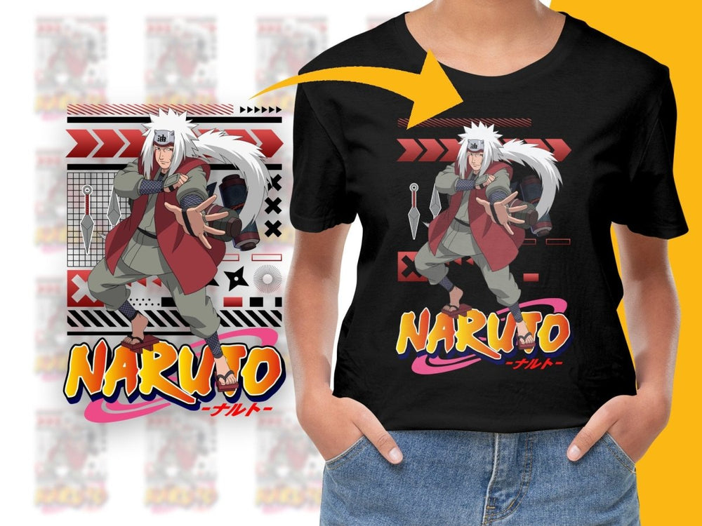 Stylish Naruto Jiraiya Design Graphic PNG File - Teepew