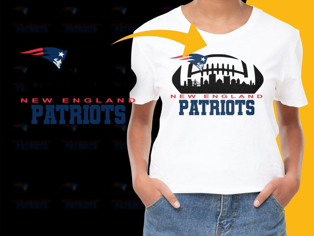 Stylish New England Patriots Logo Printed PNG File - Teepew