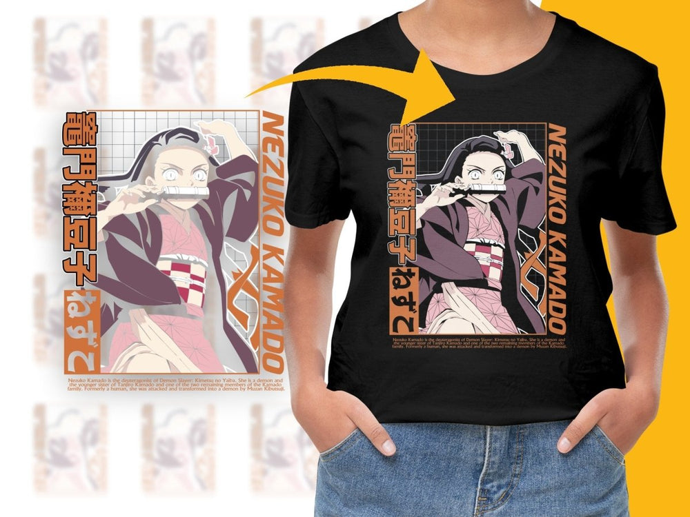 Stylish Nezuko Kamado Graphic Anime Fan PNG File - Teepew