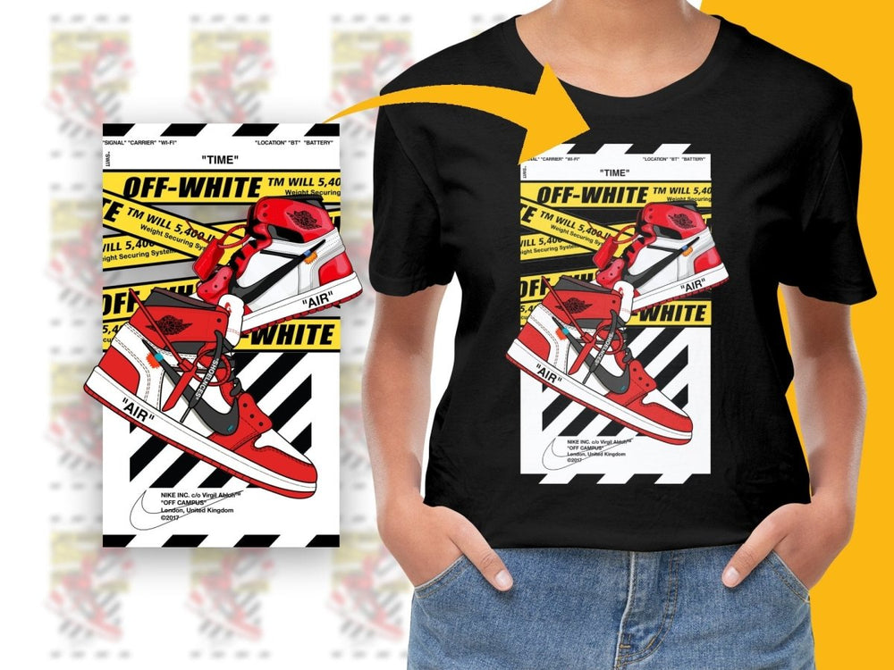 Stylish Off Red and White Air Sport Brand Inspired PNG File - Teepew