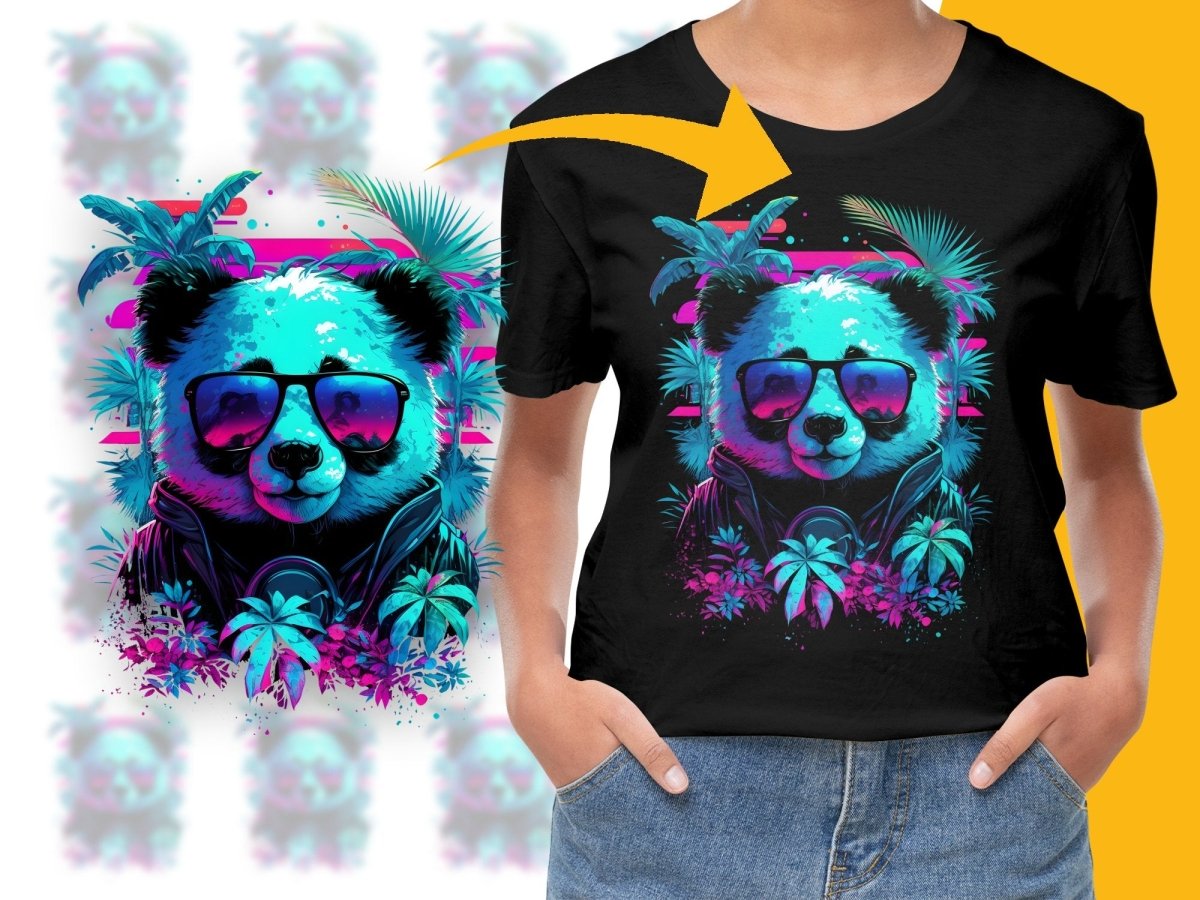 Stylish Panda with Sunglasses Cool Design PNG File - Teepew