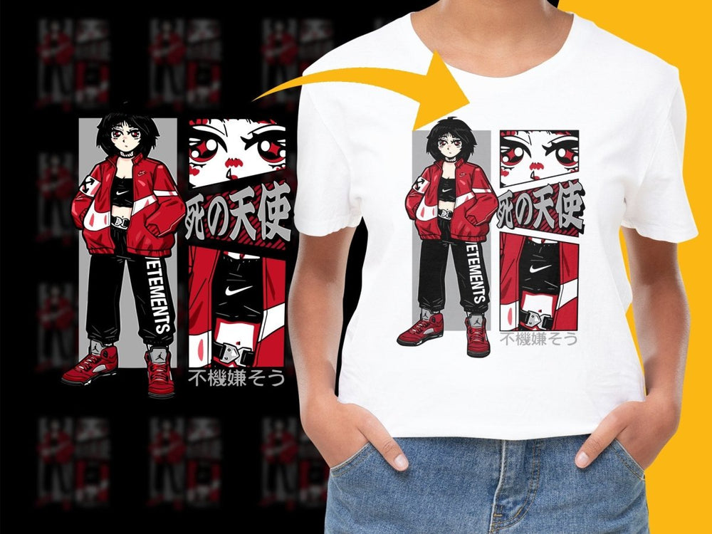 Stylish Red Jacket Anime Character Graphic PNG File - Teepew