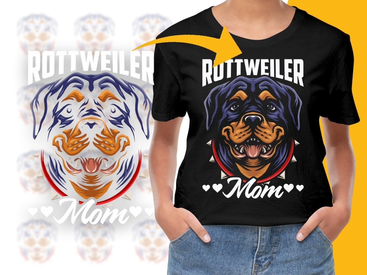 Stylish Rottweiler Print Graphic Casual Wear PNG File - Teepew