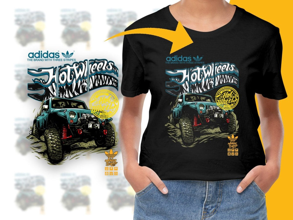 Stylish Sport Brand Hot Wheels Off - Road Adventure PNG File - Teepew