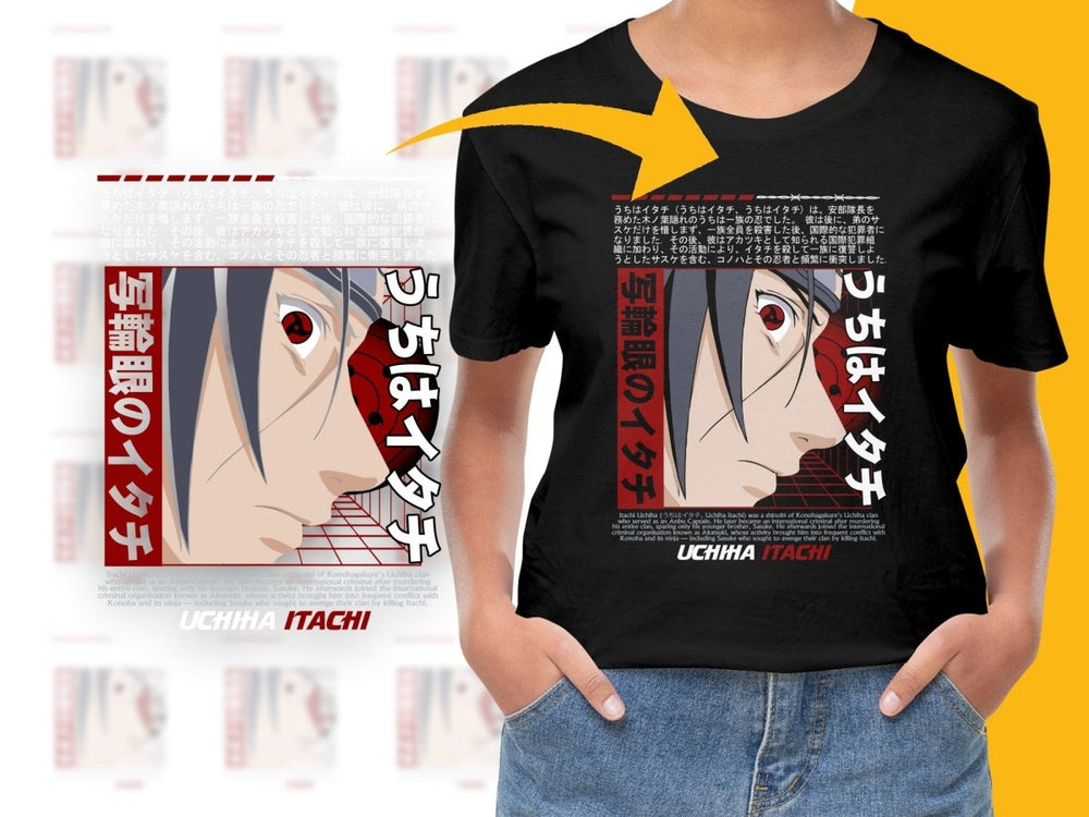 Stylish Uchiha Itachi Anime Design Graphic PNG File - Teepew