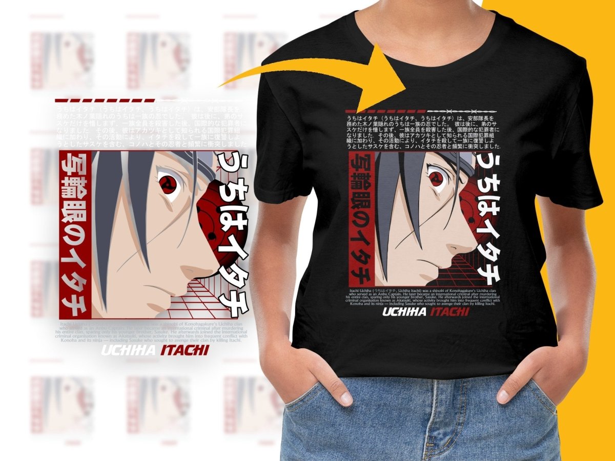 Stylish Uchiha Itachi Anime Design Graphic PNG File - Teepew