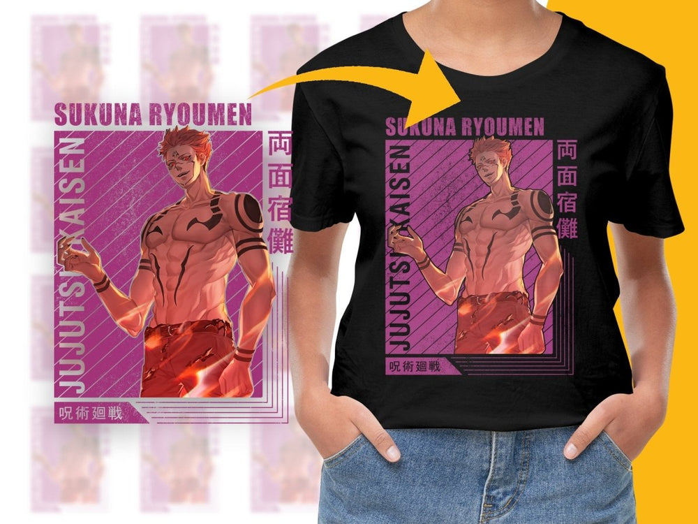 Sukuna Ryoumen Jujutsu Kaisen Anime Character PNG Digital - Teepew