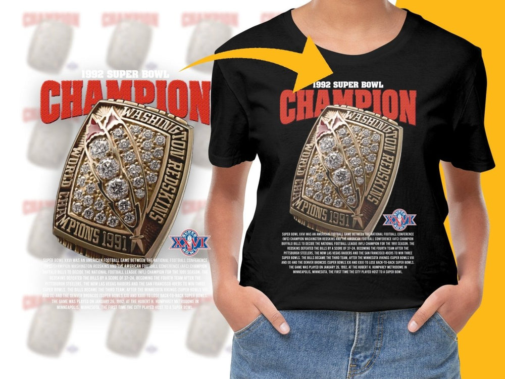 Super Bowl 1992 Championship Ring Washington PNG File - Teepew