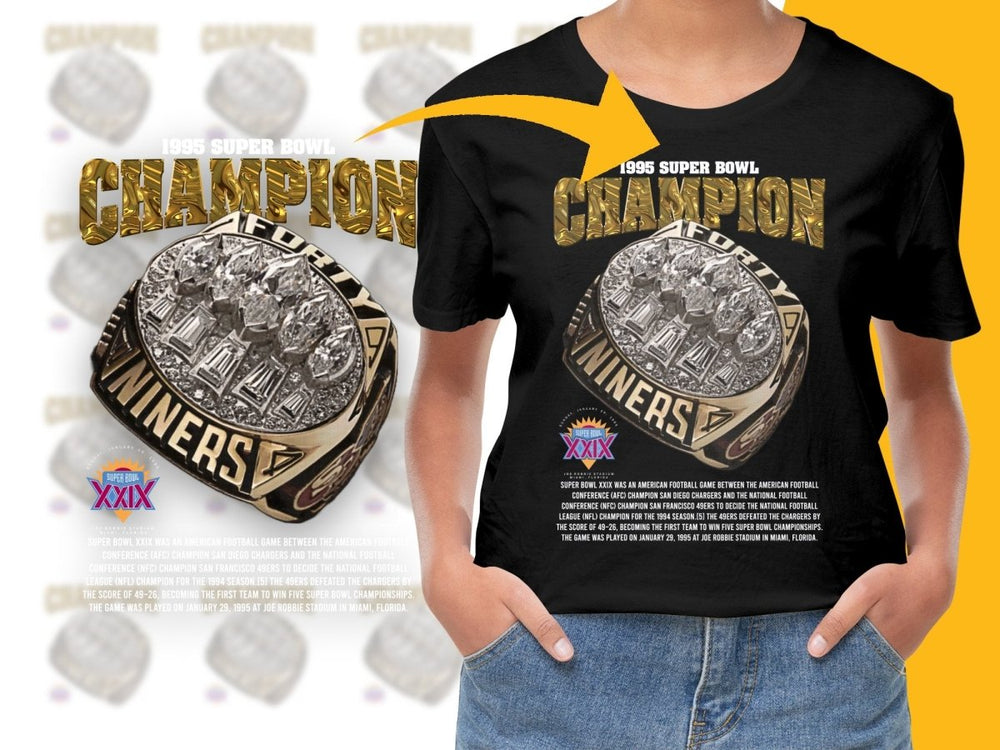 Super Bowl 1995 Champion Forty Niners Super Bowl XXIX Ring PNG File - Teepew