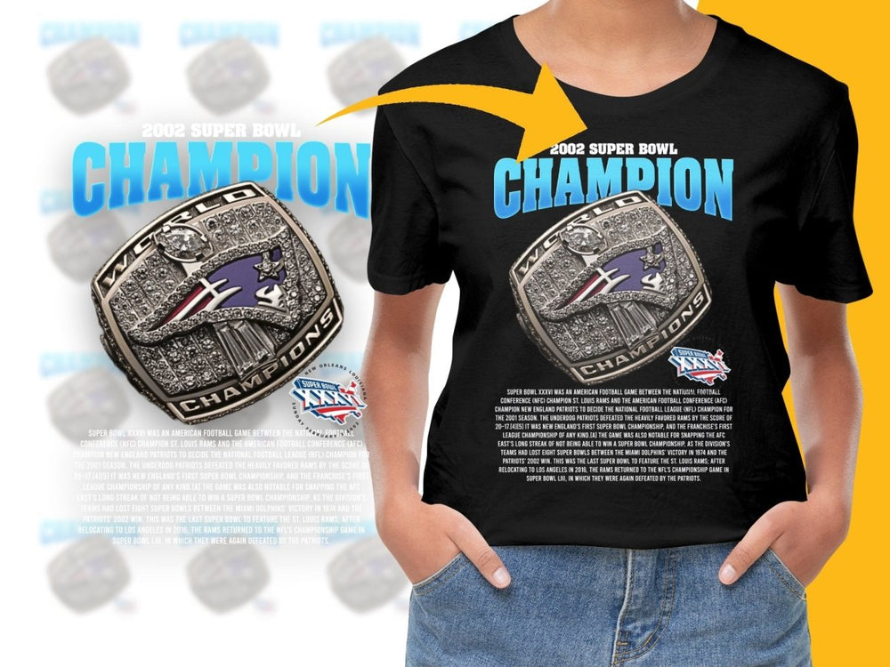Super Bowl 2002 Champion World Champions PNG File - Teepew