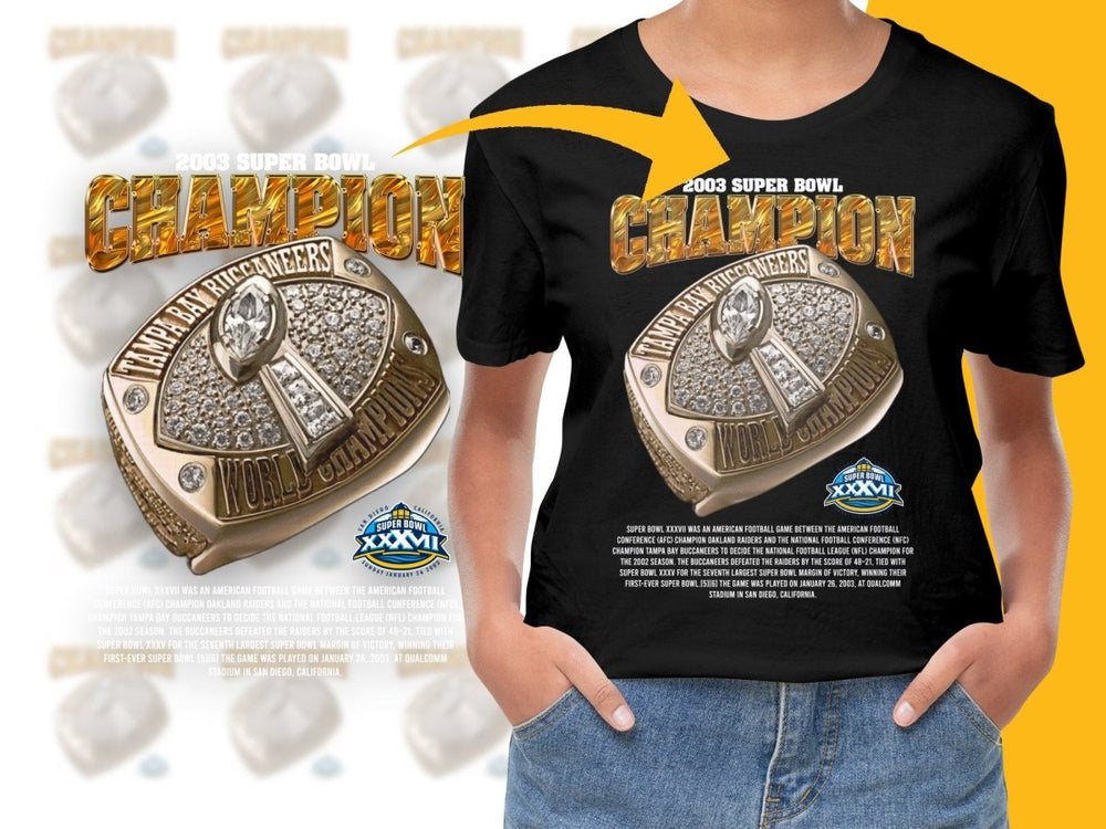 Super Bowl 2003 Tampa Bay Buccaneers World Champions PNG File - Teepew