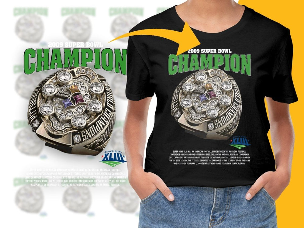 Super Bowl 2009 Super Bowl LIII Champion Steelers PNG File - Teepew