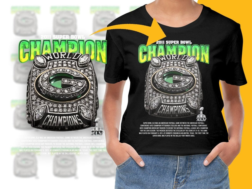 Super Bowl 2011 Green Champion World Champions XLV Ring PNG File - Teepew
