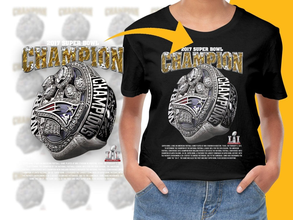 Super Bowl 2017 Super Bowl LI Champion Patriotic Ring PNG File - Teepew