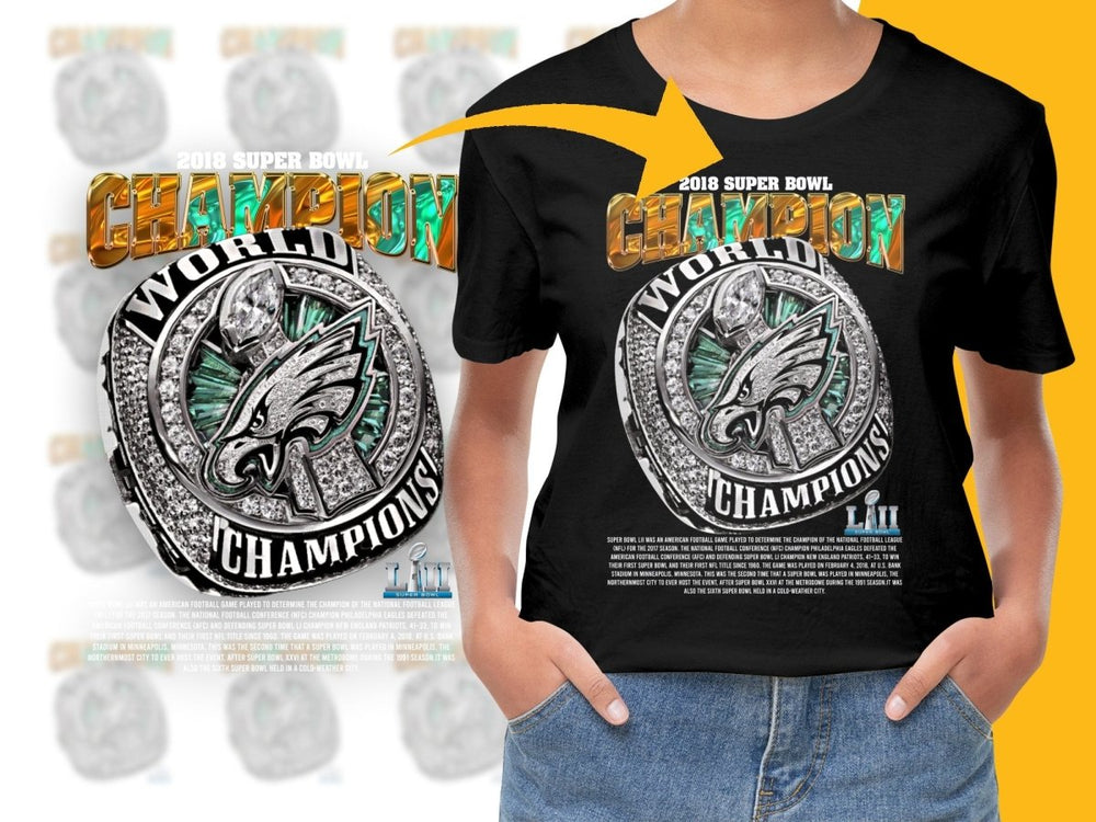 Super Bowl 2018 Champion World Champions Football Fan PNG File - Teepew