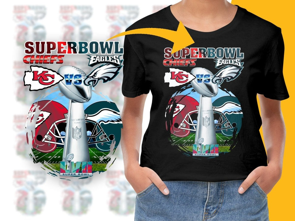 Super Bowl Chiefs VS Eagles PNG File - Teepew