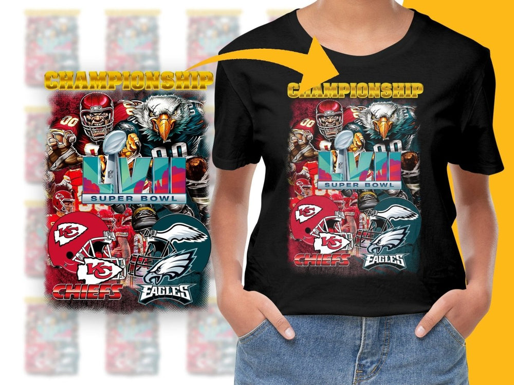 Super Bowl LVII Championship Chiefs Eagles PNG File - Teepew