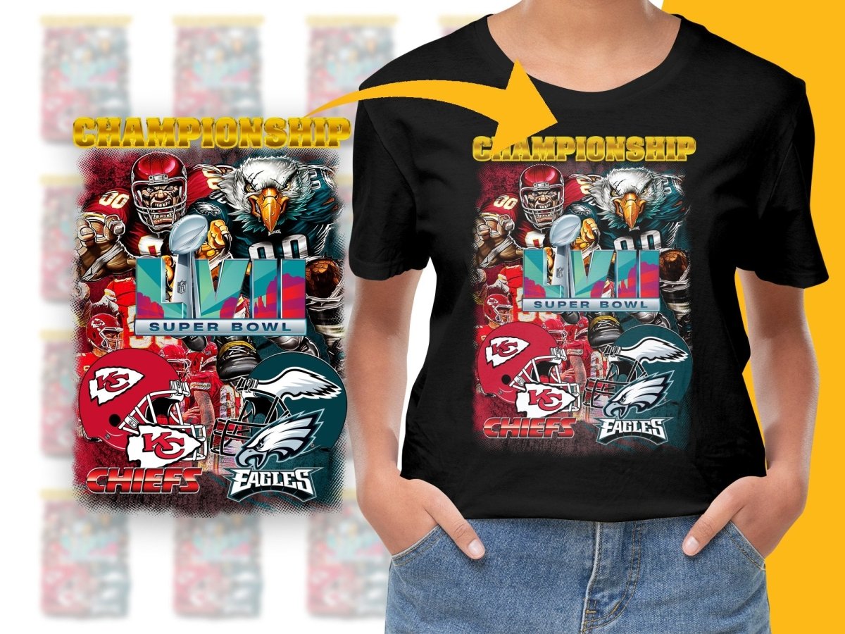 Super Bowl LVII Championship Chiefs Eagles PNG File - Teepew