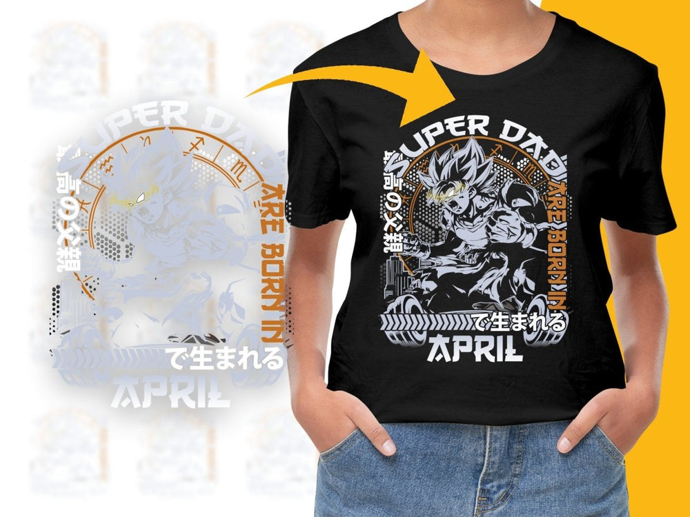 Super Dad April Saiyan Anime Character PNG File - Teepew