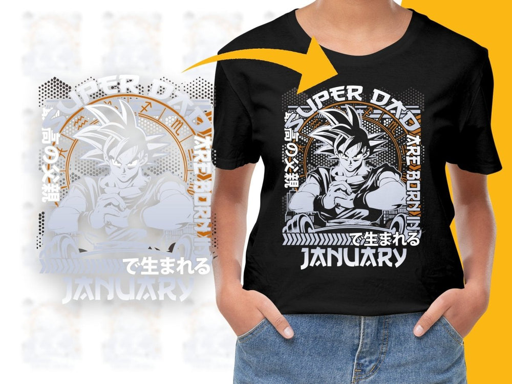 Super Dad Born In January Anime Character PNG File - Teepew
