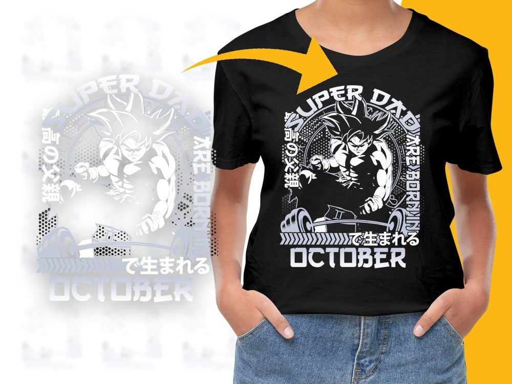 Super Dad Born in October Anime Character PNG File - Teepew