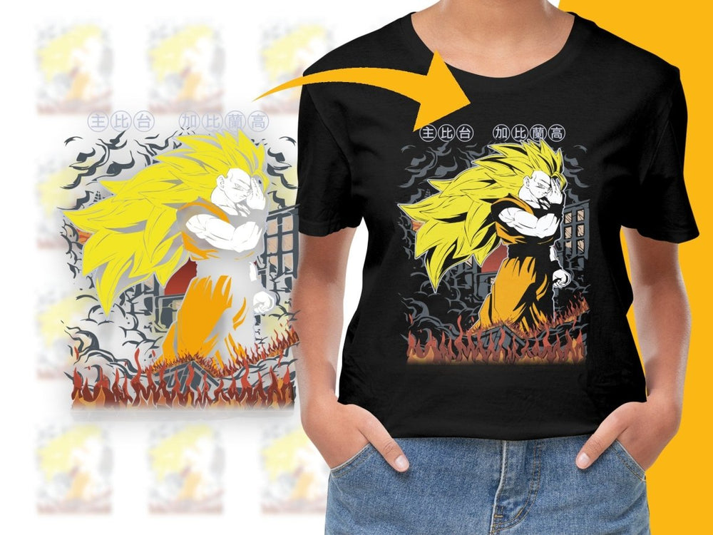 Super Saiyan Goku Graphic Anime Design PNG File - Teepew