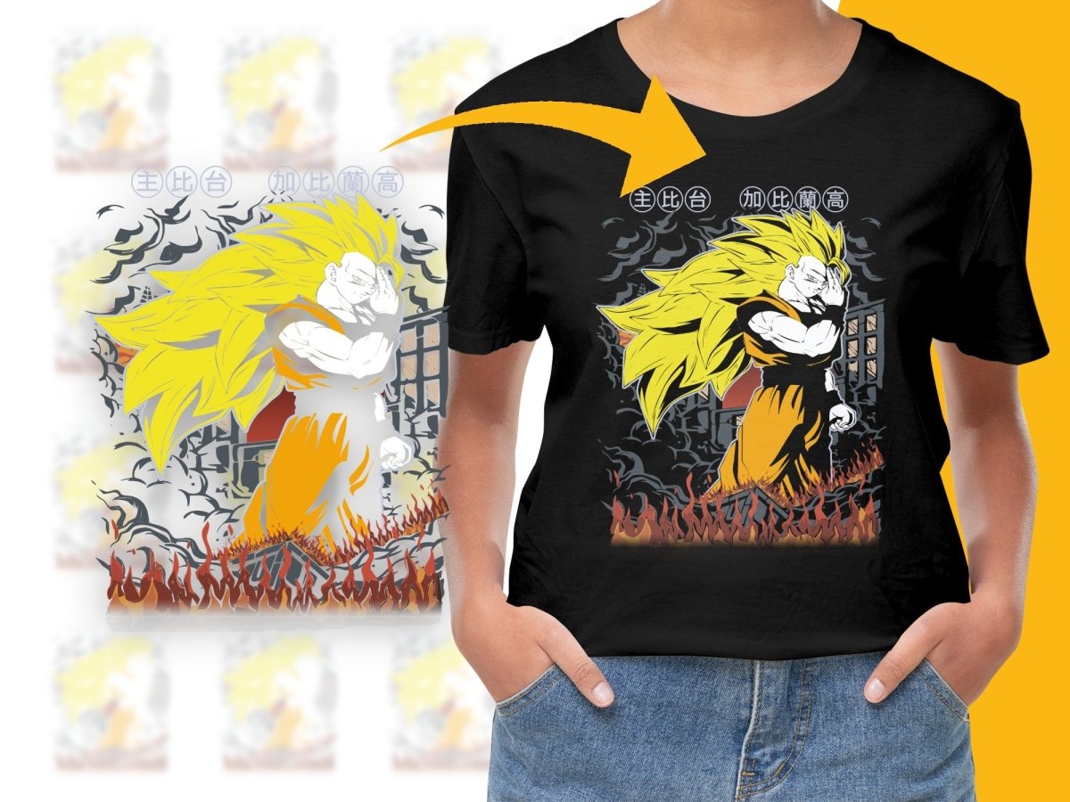 Super Saiyan Goku Graphic Anime Design PNG File - Teepew