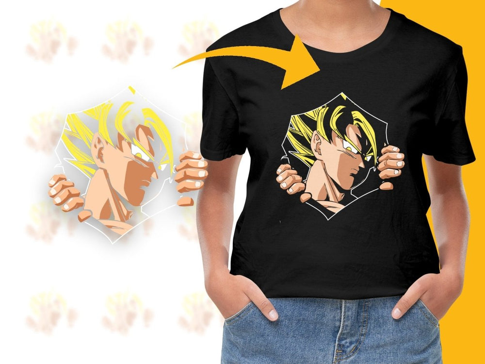Super Saiyan Goku Graphic Art PNG File - Teepew
