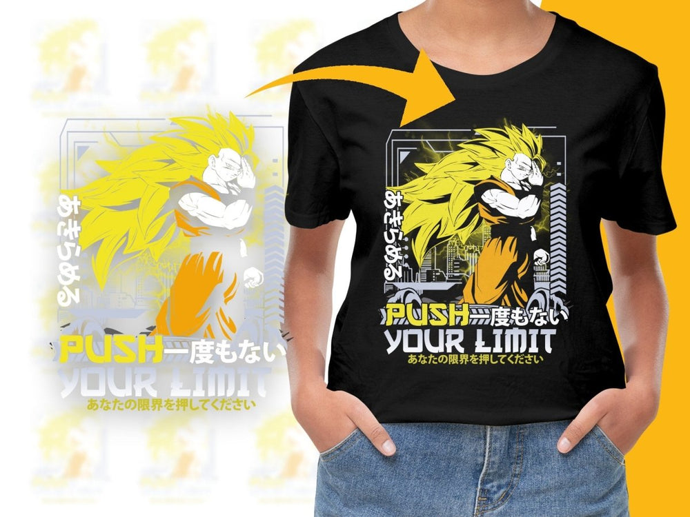 Super Saiyan Goku Push Your Limit Anime PNG File - Teepew