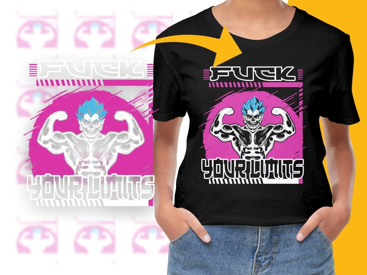 Super Saiyan Warrior Anime Muscle Pink Graphic PNG File - Teepew