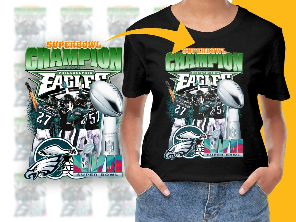 Superbowl Champion Philadelphia Eagles LVII PNG File - Teepew