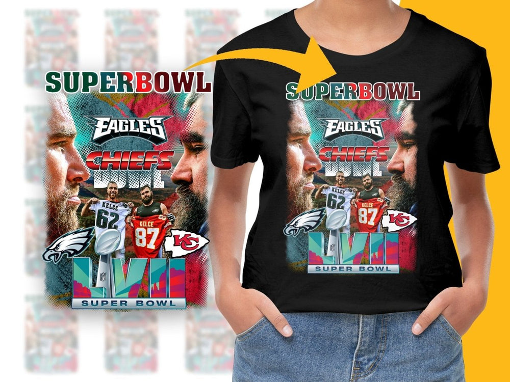 Superbowl Eagles Chiefs Kelce Showdown PNG File - Teepew