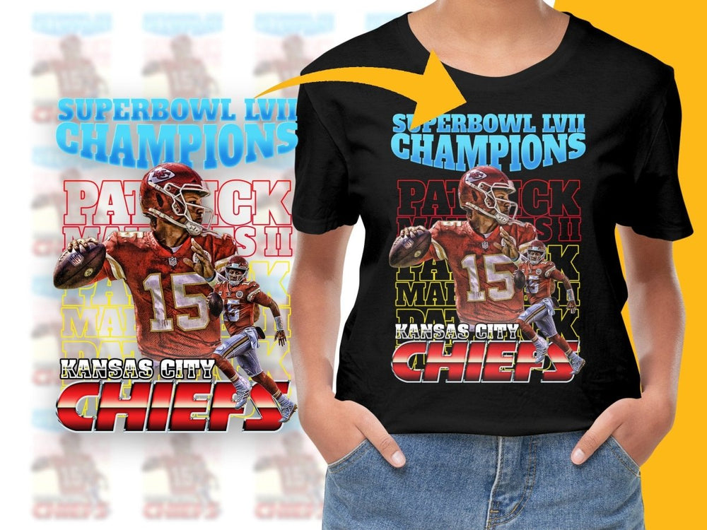 Superbowl LVII Champions Patrick Mahomes II Chiefs PNG File - Teepew