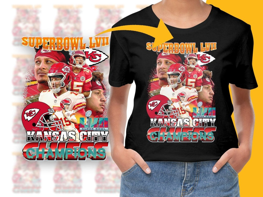 Superbowl LVII Kansas City Champions Celebration PNG File - Teepew