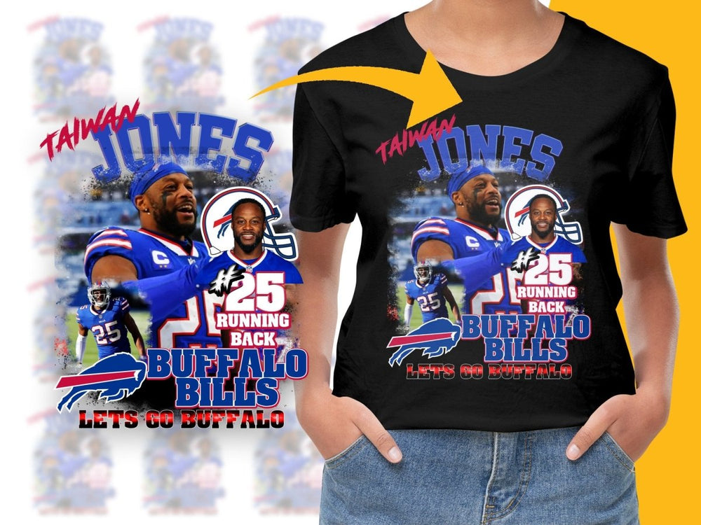 Taiwan Jones Buffalo Bills Running Back #25 PNG File - Teepew