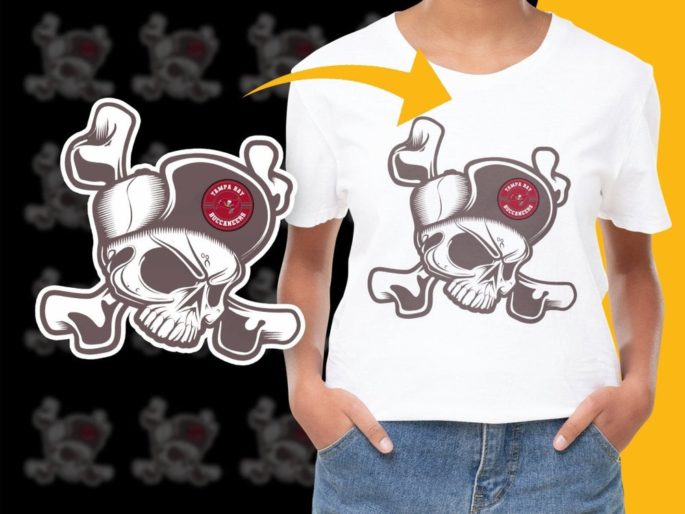 Tampa Bay Buccaneers Skull Crossbones Logo PNG File - Teepew
