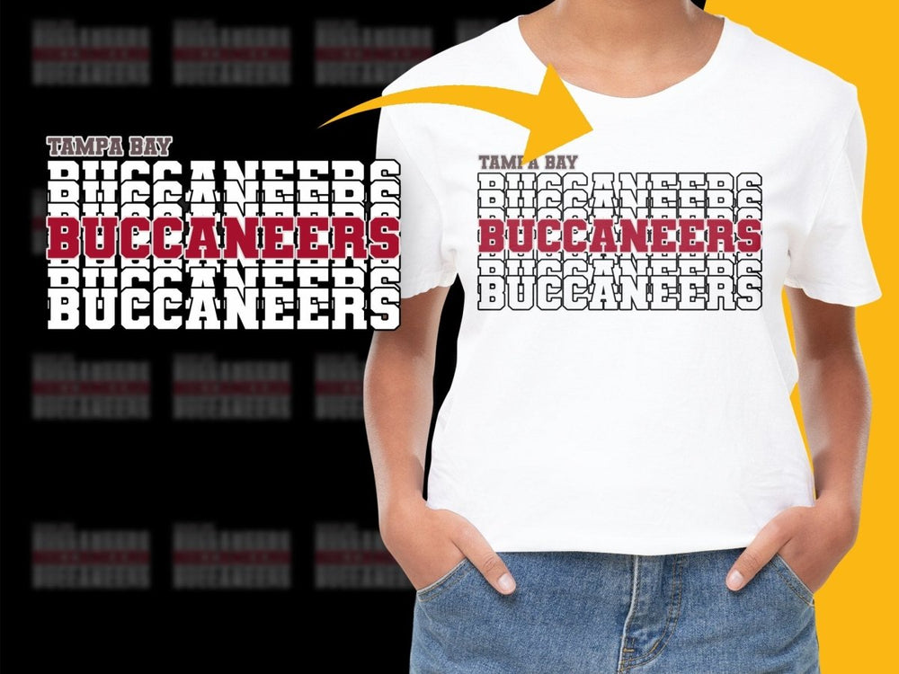 Tampa Bay Buccaneers Stack Design Printed PNG File - Teepew