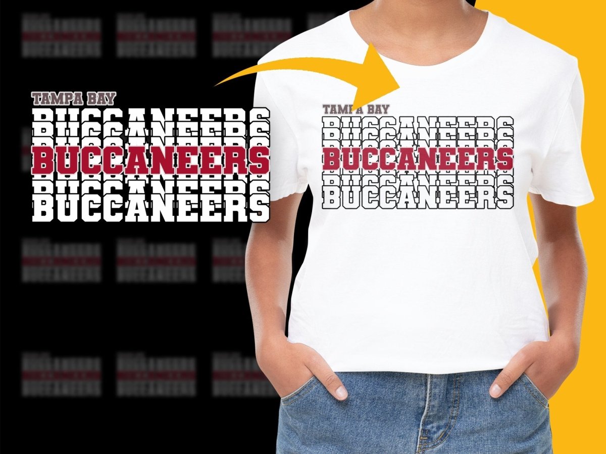 Tampa Bay Buccaneers Stack Design Printed PNG File - Teepew