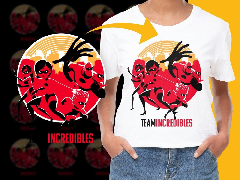 Team Incredibles Animated Superhero Family PNG File - Teepew