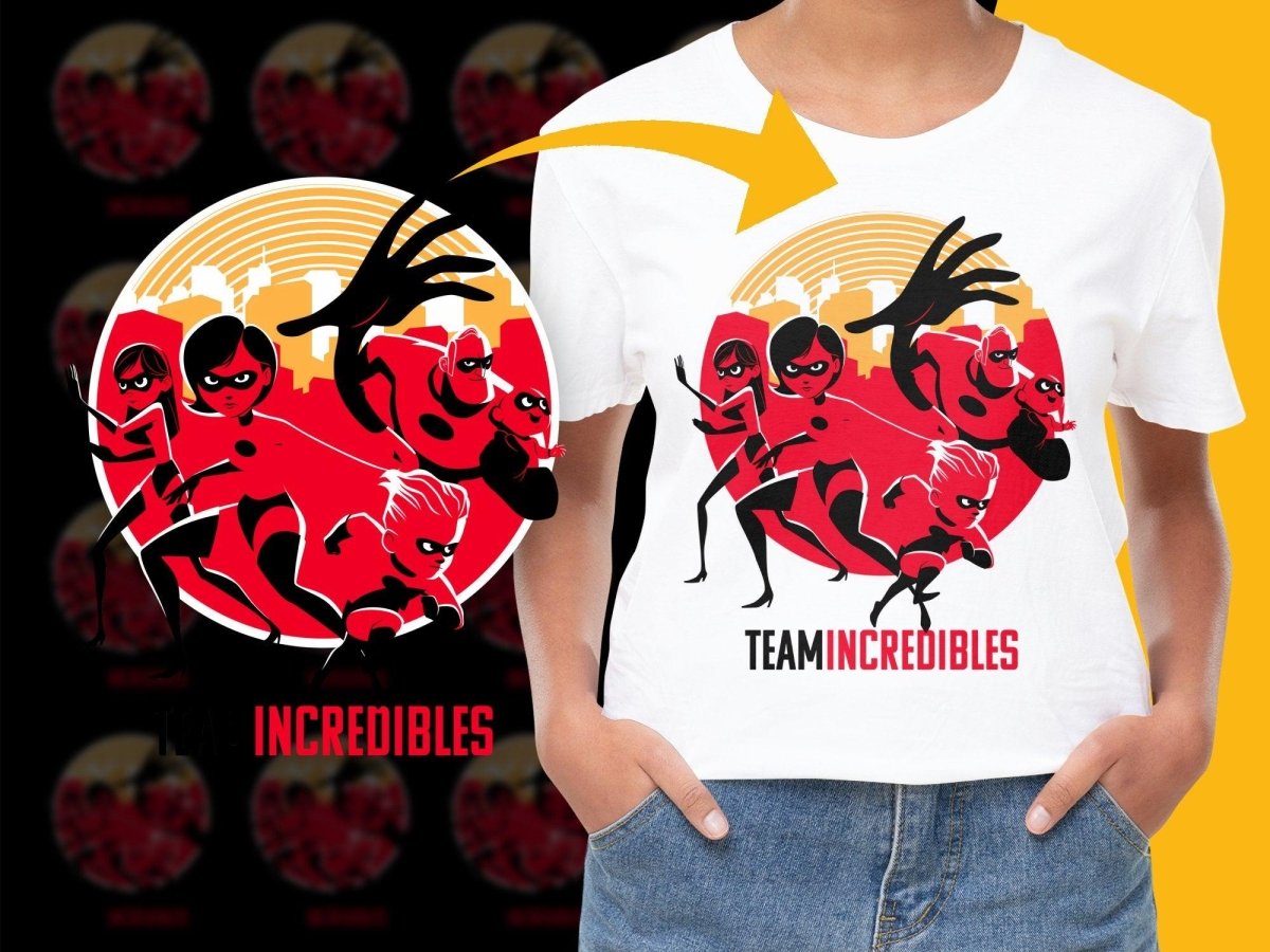 Team Incredibles Animated Superhero Family PNG File - Teepew