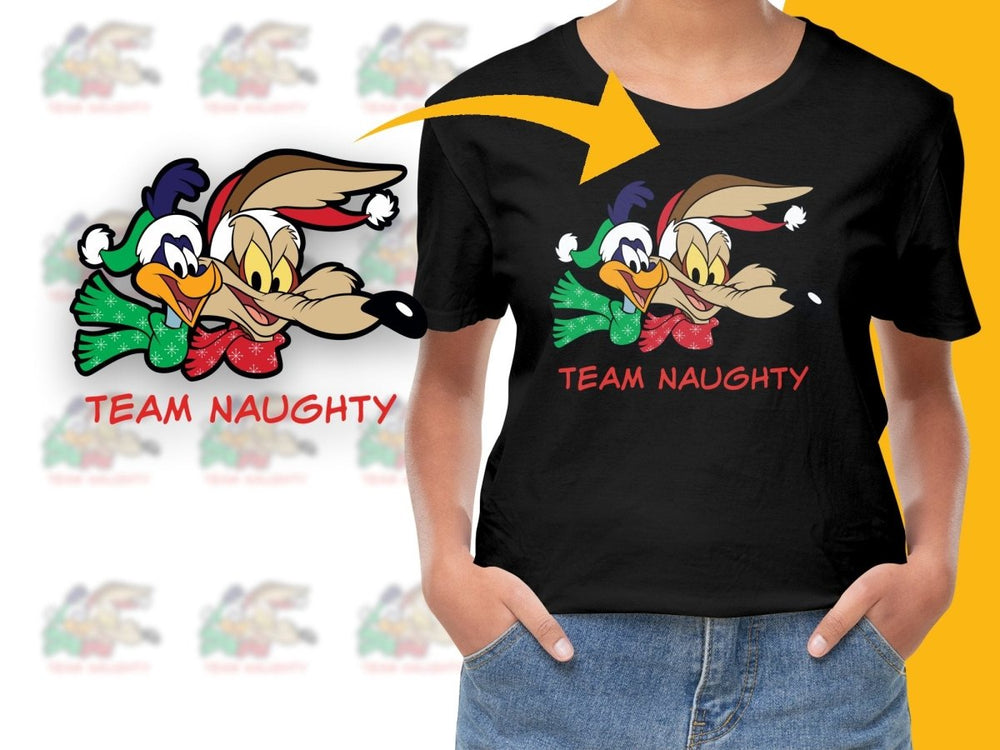 Team Naughty Christmas Looney Tunes Fun PNG File - Teepew