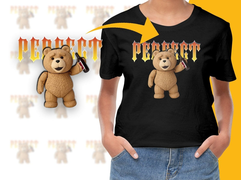 Teddy Bear with Bottle and Pepper Text Art PNG File - Teepew