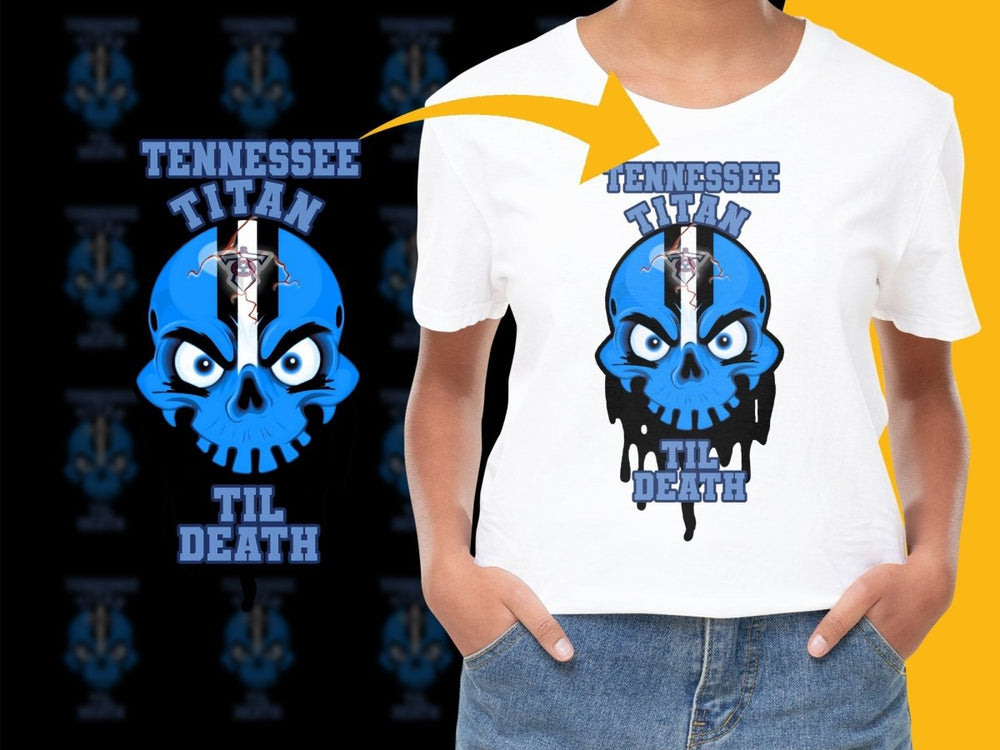 Tennessee Titan Til Death Skull Drip Style PNG File - Teepew