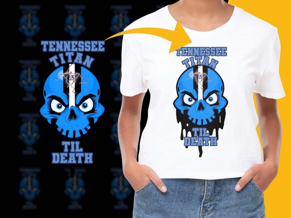 Tennessee Titan Til Death Skull Drip Style PNG File - Teepew