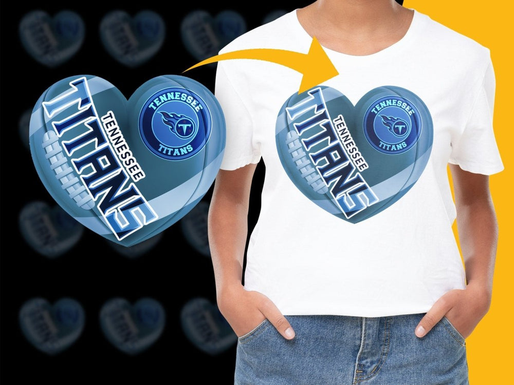 Tennessee Titans Heart Design Cool Fan PNG File - Teepew