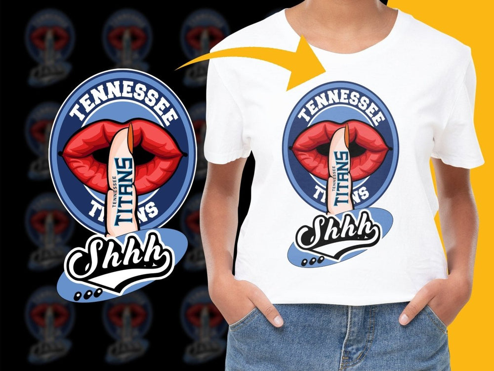 Tennessee Titans Shhh Lip Print Women's PNG File - Teepew