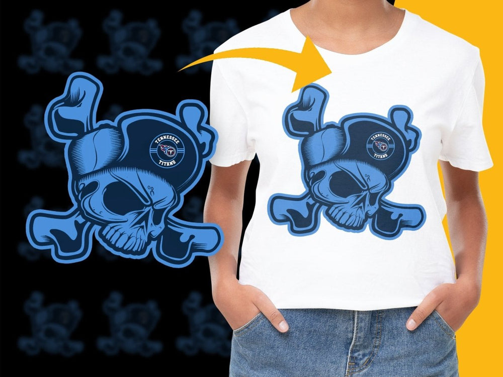 Tennessee Titans Skull and Crossbones PNG File - Teepew