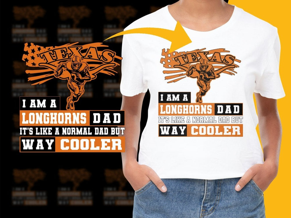 Texas Dad NCAA College PNG File - Teepew
