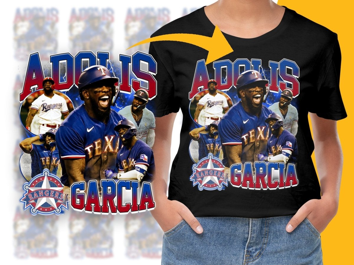 Texas Rangers Adolis Garcia MLB Baseball Bootleg PNG File - Teepew