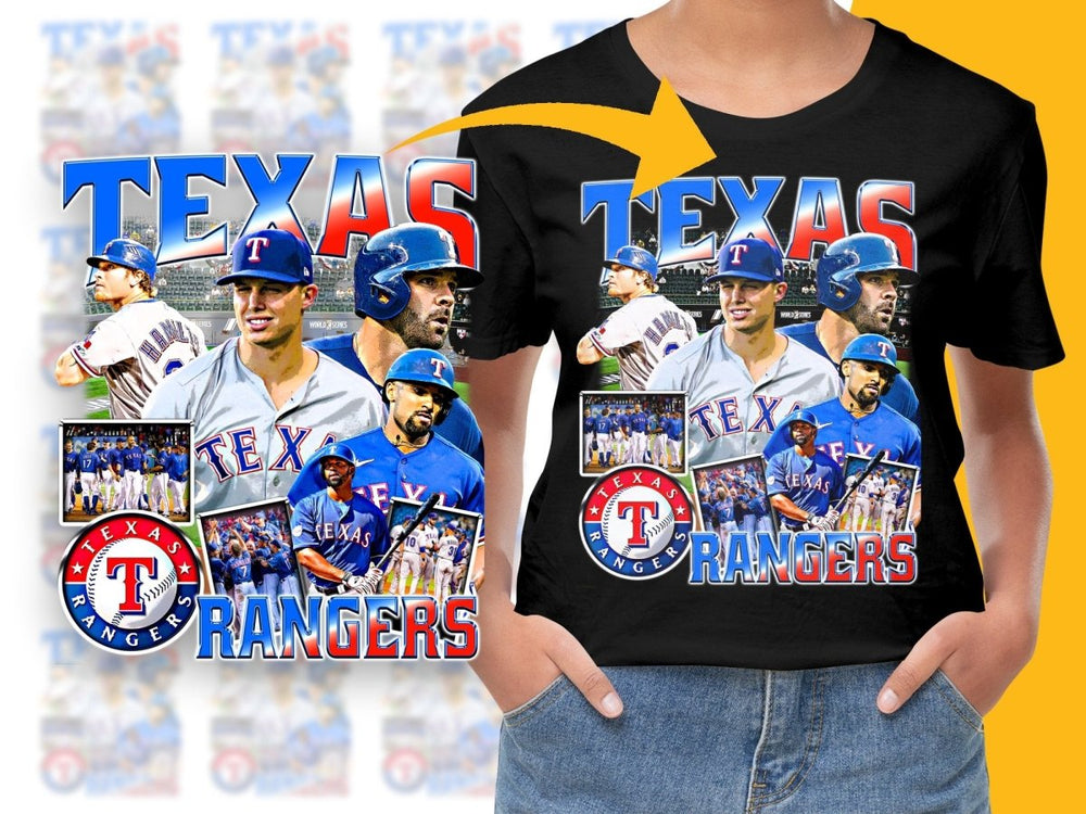 Texas Rangers MLB Baseball Bootleg Graphic PNG File - Teepew
